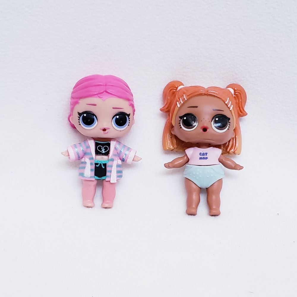 L.O.L. Surprise! Dolls Sleepy Bones & Cat Nap Set of 2 Pajama Series Mini Dolls